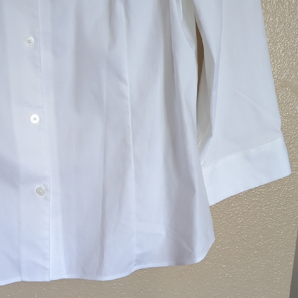 Anne Klein Classic White Button-Down Shirt - Picture 7 of 8